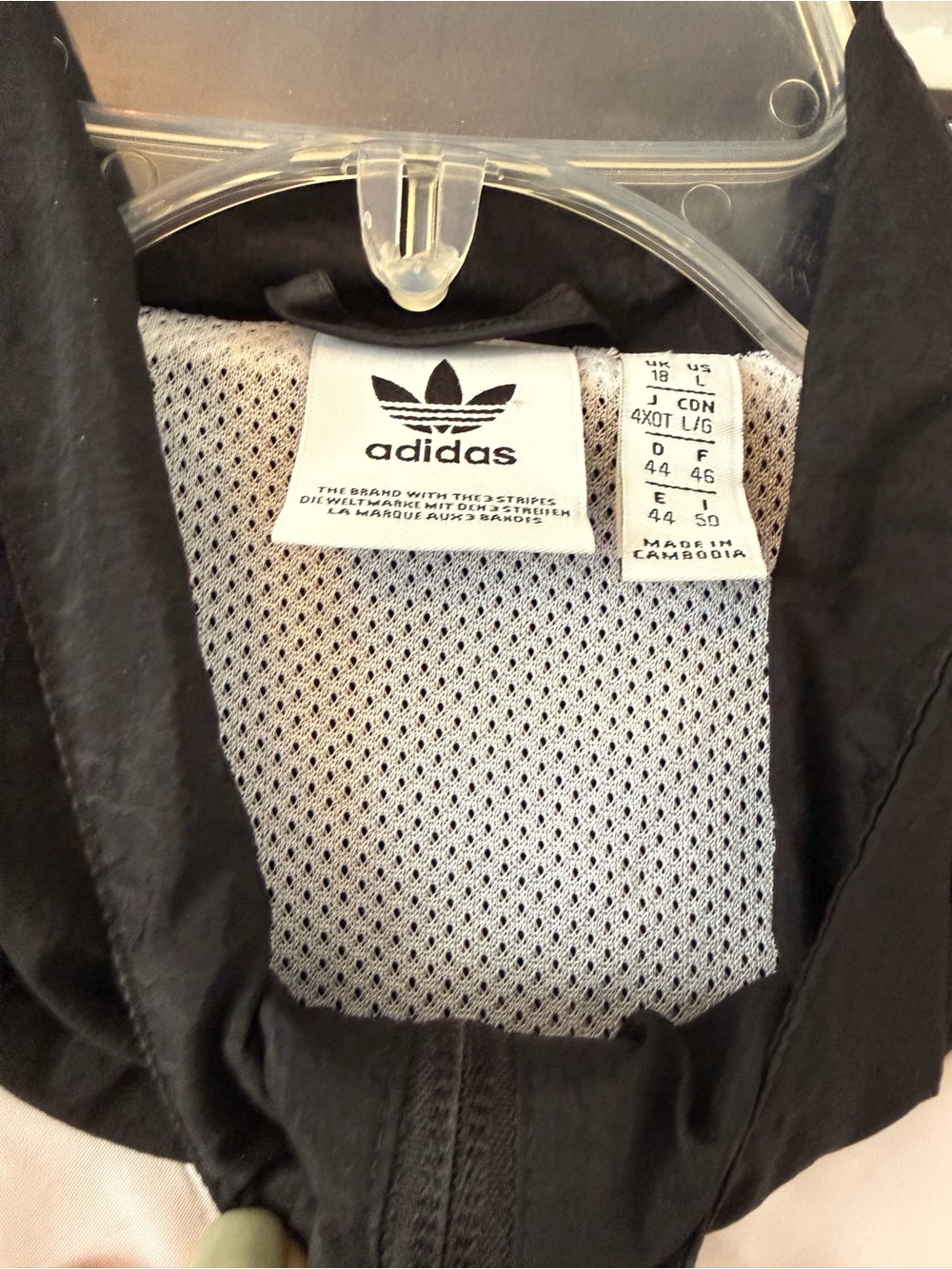 Vintage Adidas Black White Trefoil Windbreaker Jacket | Full Zip Track Jacket | - Picture 6 of 10